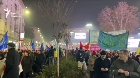 🇬🇪🇪🇺 An opposition march is taking place in Tbilisi, marking the anniversary of the