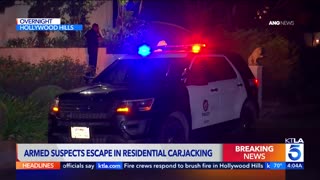 KTLA 5 - Resident carjacked outside Hollywood Hills West home