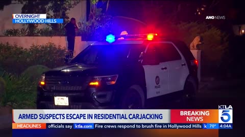 KTLA 5 - Resident carjacked outside Hollywood Hills West home