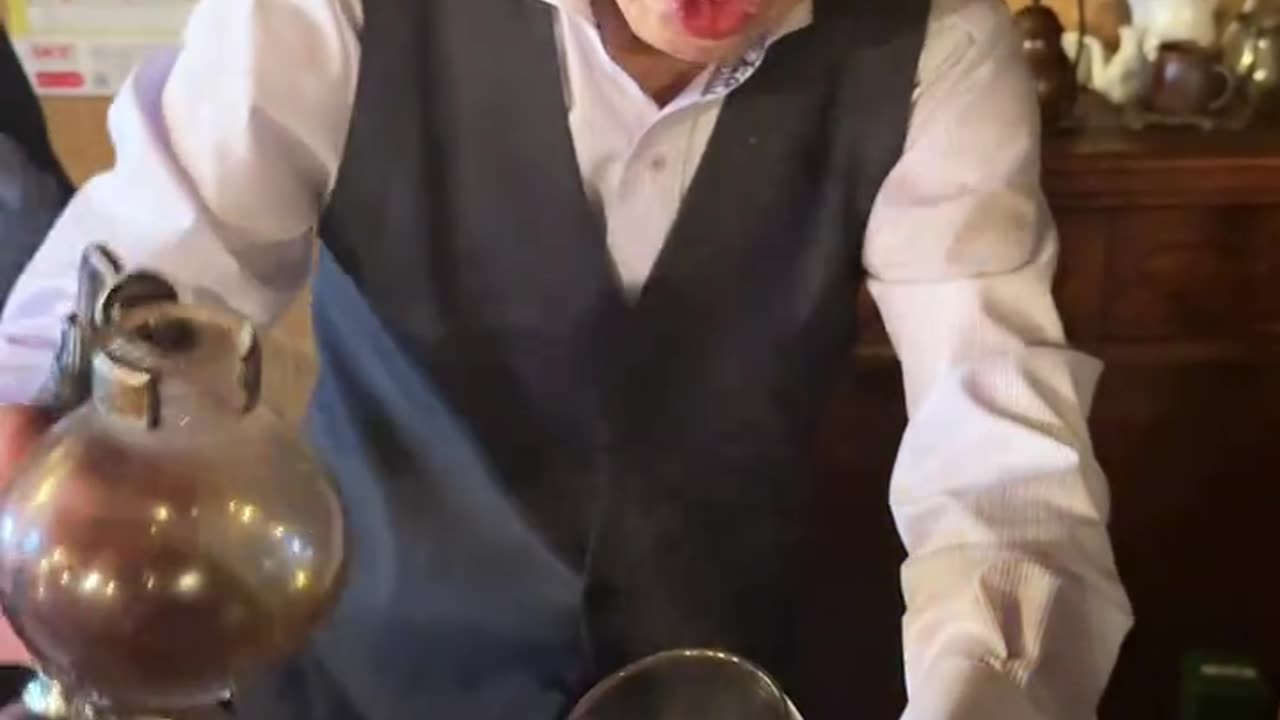 Making Irish coffee