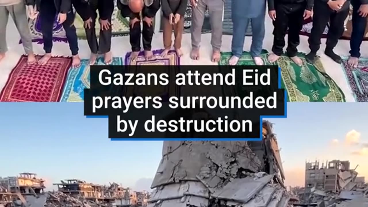 Worshippers in Jabalia, Gaza took part in prayers Eid al-Fitr and the end of Ramadan