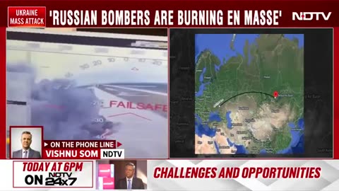 MASSIVE DRONE ATTACKS BY UKRAINE DESTROY 40 RUSSIAN NUCLEAR CAPABLE BOMBERS.