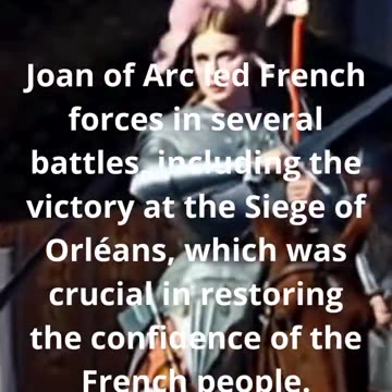 The most famous female knight from France is Joan of Arc