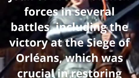 The most famous female knight from France is Joan of Arc