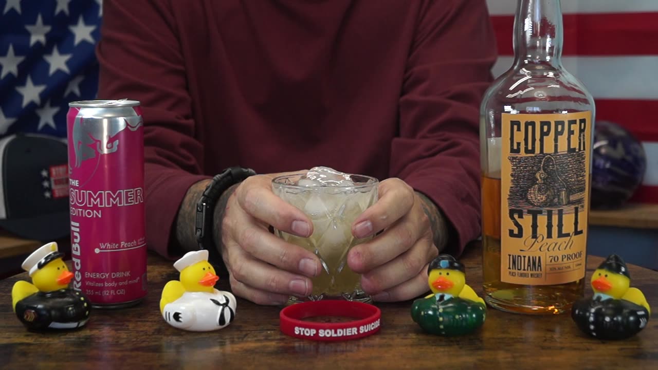 Stuart Scovelle - Copper Still Peach Whiskey & Red Bull Summer Edition White Peach Energy Drink