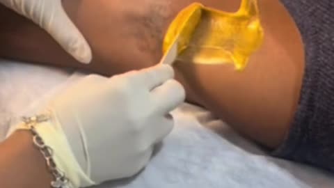 Underarm Waxing Demo with Sexy Smooth Golden Allure Hard Wax | @wildbeautyesthetics