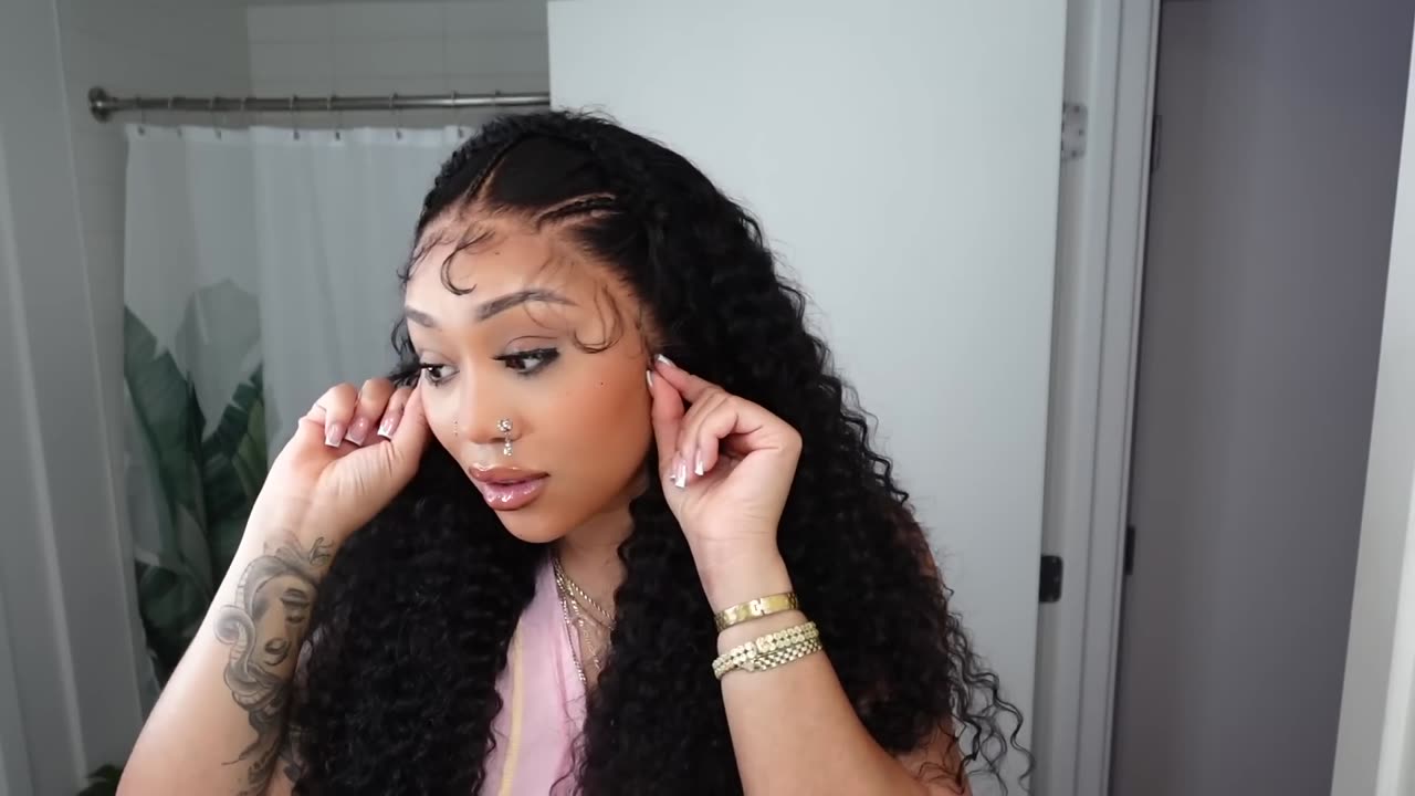 BOMB Pre Styled Halo Braid 13*6 Frontal Wig Install + Review | Pre Max ft. Alipearl Hair