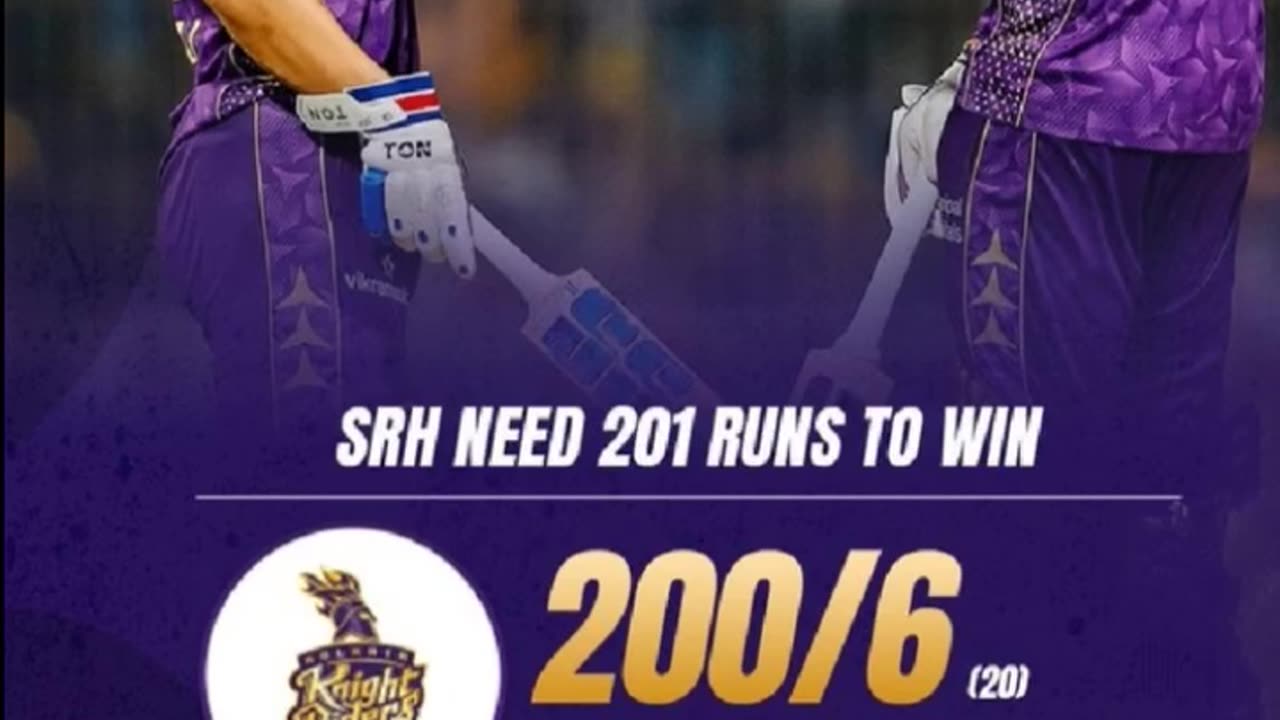 KKR gave target of 201 runs to SRH in the 15th match of IPL-25. Predict the Winner.