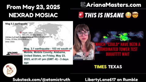 📡⚡️5/23/2025: WEATHER ANOMALY ON NEXRAD RADAR SYSTEM - Then a 3.1 mag Earthquake…😱