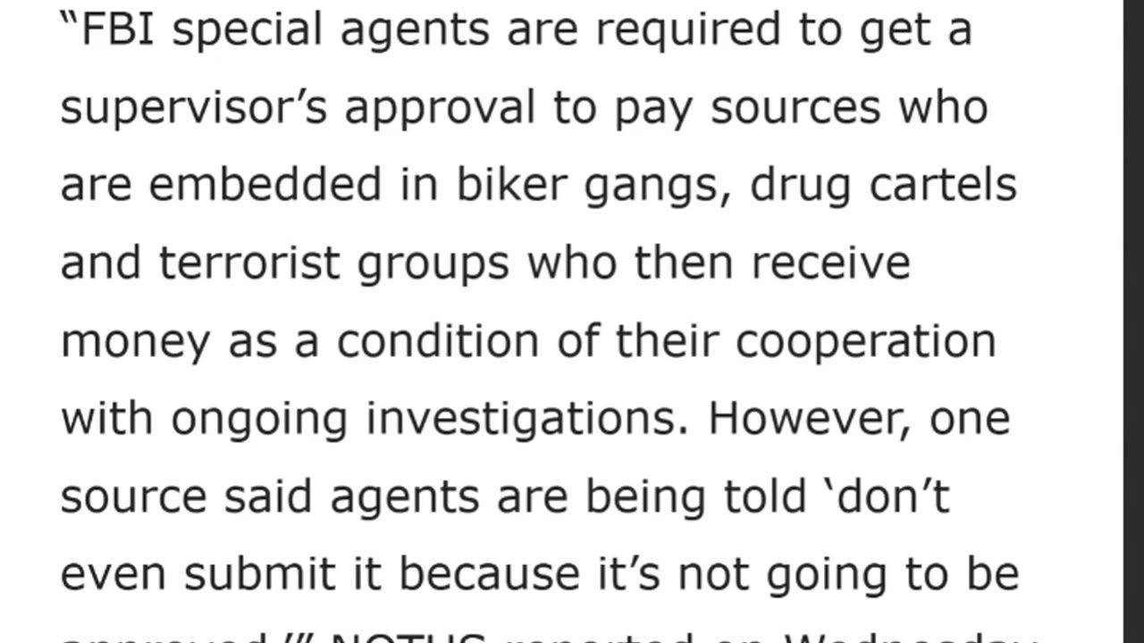 Report: FBI Informants Aren’t Getting Paid During Government Shutdown