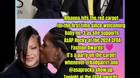 Rihanna and Asap Rocky the 2025 CFDA Awards 🖤 #rihanna #asaprocky #CFDAAwards2025