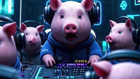 Les Cochons Jouent aux Jeux Vidéo Porcins Intelligents en 1 Minute in French