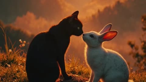 The Curious Cat and the Lonely Rabbit