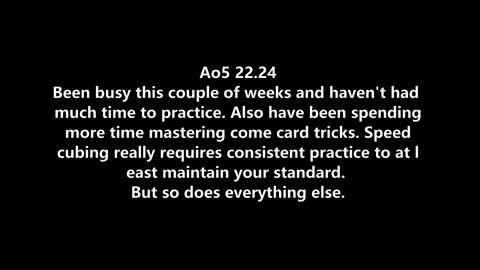 Uncle Solves Rubik's Day 36: 23 Jul 2025 Ao5 22.24 secs
