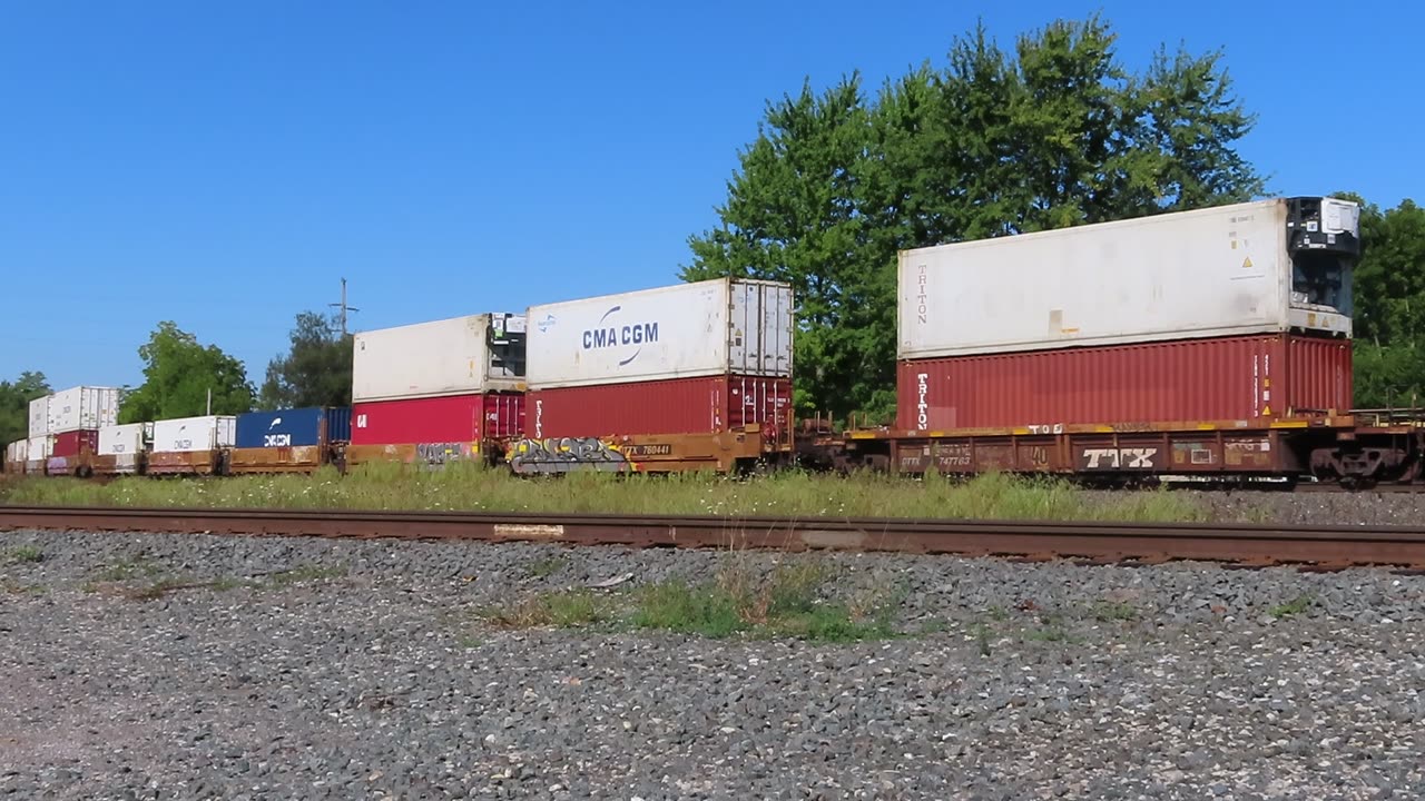 CSX Container train going trough Greenwich, Ohio