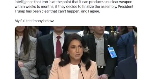 Director of National Intelligence Tulsi Gabbard responds to Trump's criticism,