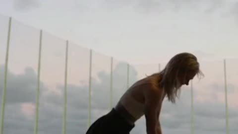 Gorgeous Girl Enjoys a Fun Night of Golf Under the Lights