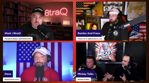 Friday Night Huddle - Ep 9 Parallel 8 Media 8tarQ Mickey Talk Joe Rambo NewsTreason
