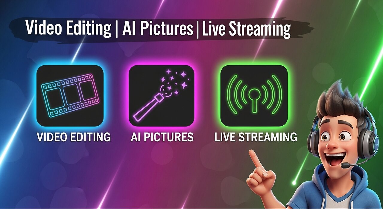 Videos editing with CAPCUT_ Pictures Generating with WHISK_ Live Streaming with OBS Studio