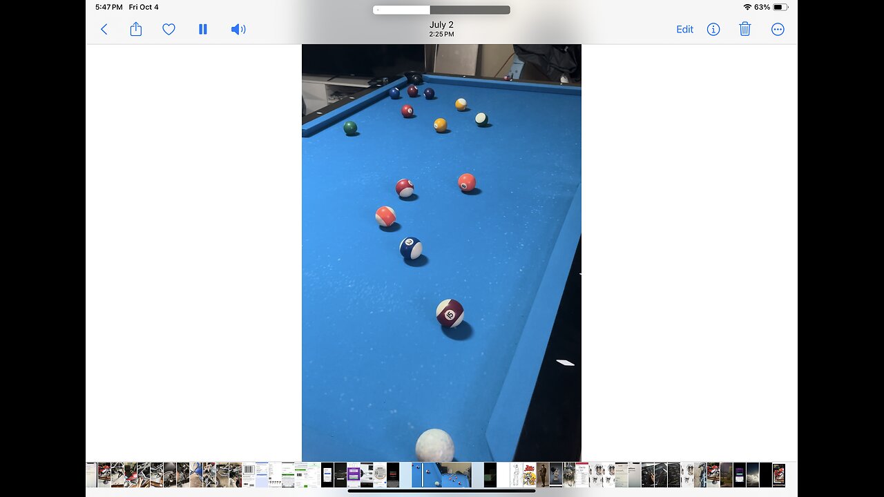 Playing pool