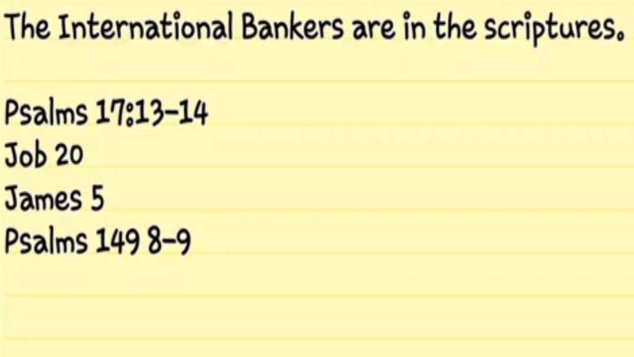 The International Bankers are in the scriptures.