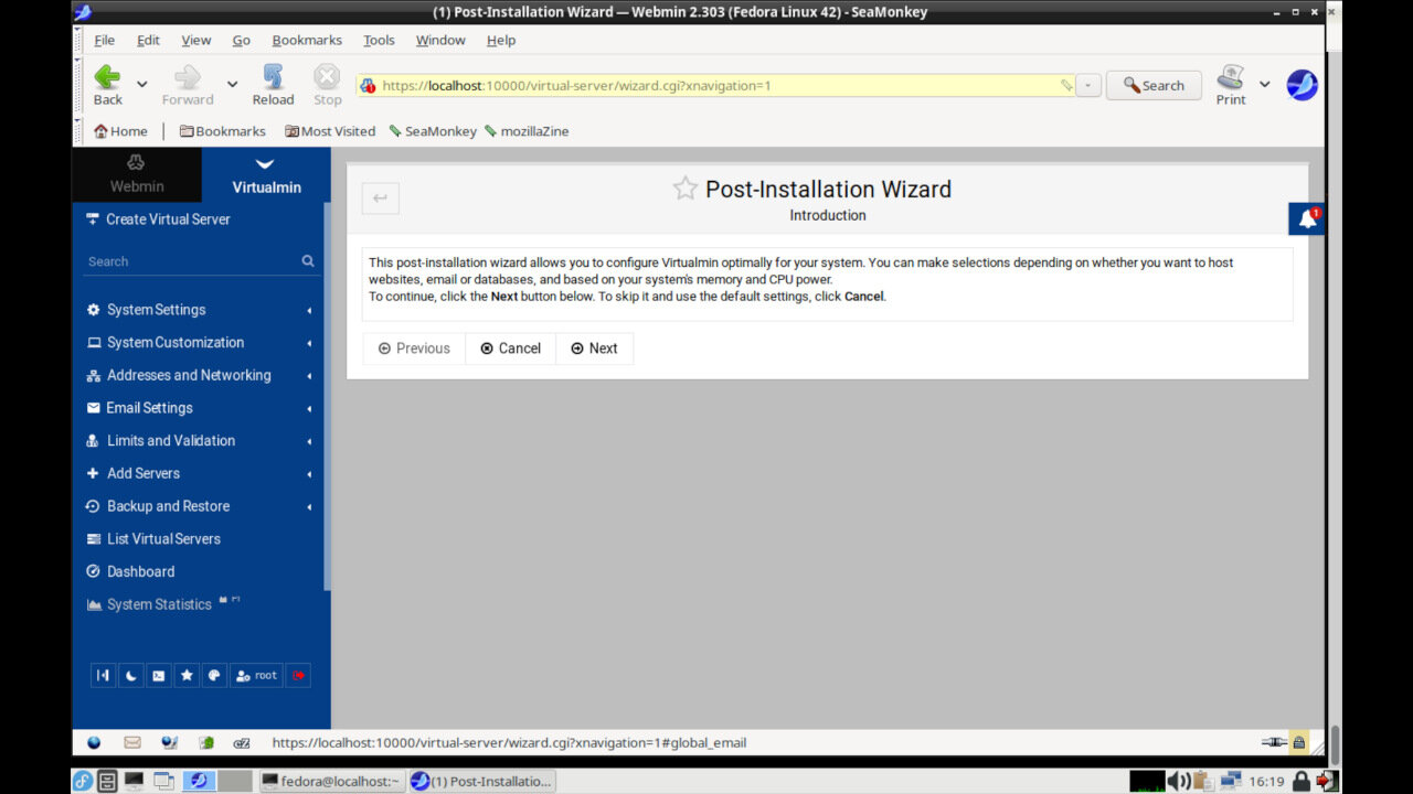 Install Virtualmin Control Panel