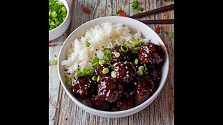 Chinese Beef Meatballs with Hoisin Ginger Sauce
