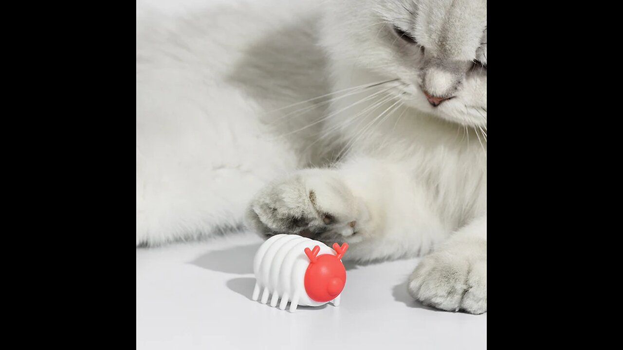 Rechargeable Automated Interactive Cat Toy with LED Light & Automatic Obstacle Avoidance System