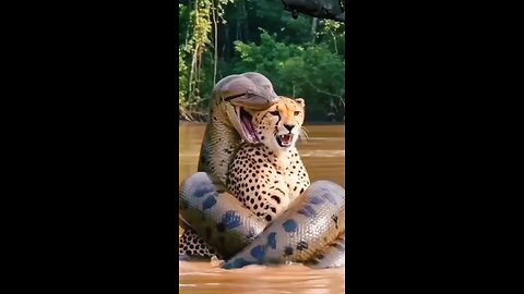 "When the King Meets His Match: Sea Creature Takes Down Lion"🐆🐌