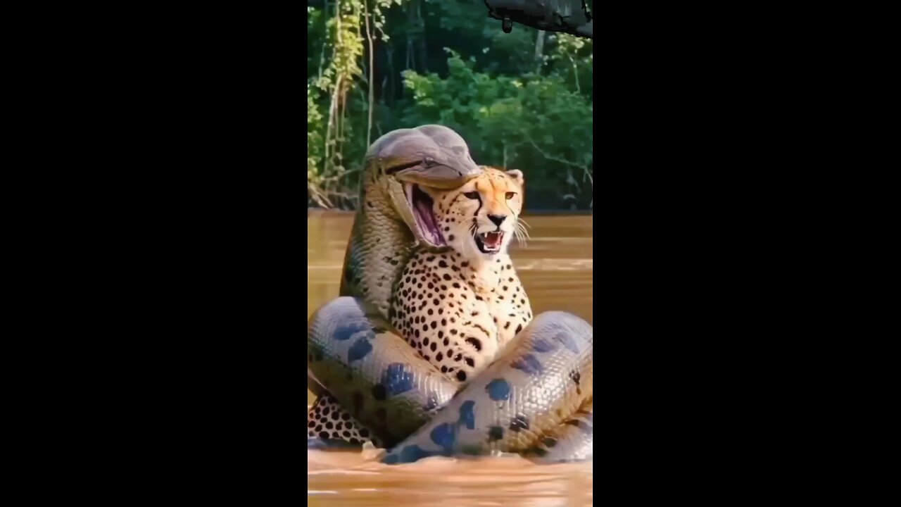"When the King Meets His Match: Sea Creature Takes Down Lion"🐆🐌