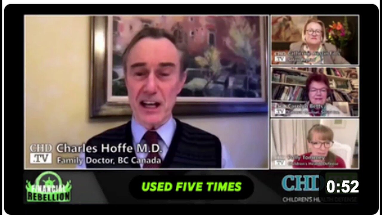 According to Dr. Charles Hoffe, vaccines have "been used five times in the past to reduce fertility".