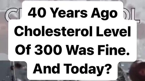 They lied to us about cholesterol levels too_