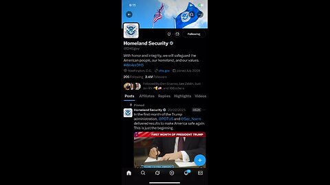 Homeland Security x account