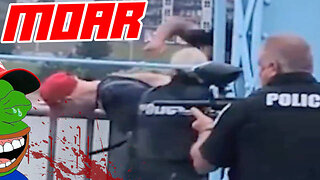 Police Beat The Hell Out Dumb Lefties Taking Over a Bridge for Illegals