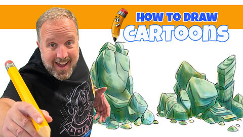 How to Draw and Color Cartoon Rocks