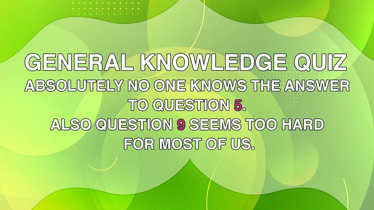 We've made this quiz special for our favorite quizzers