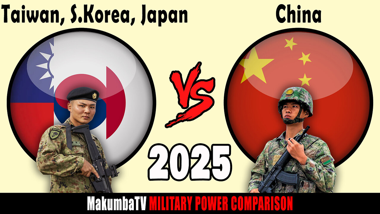 Japan, South Korea & Taiwan vs China 2025 | Military Power