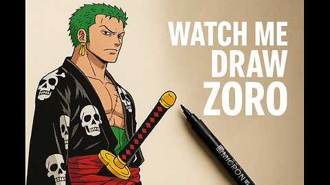 "Zoro Brought to Life with Just a Pen | One Piece Fan Art"