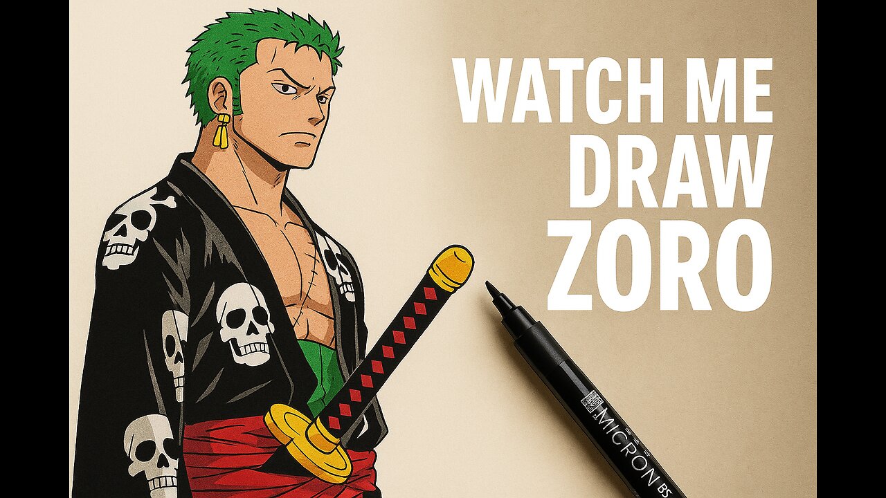 "Zoro Brought to Life with Just a Pen | One Piece Fan Art"
