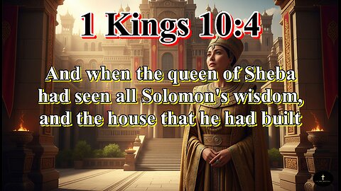 1 Kings 10:4, When the Queen arrived in Jerusalem, she came not merely for riches or splendor;