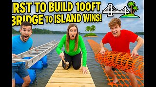 FIRST To Build 100FT Bridge To The ISLAND WINS! 🌉🏝️