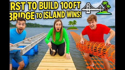 FIRST To Build 100FT Bridge To The ISLAND WINS! 🌉🏝️