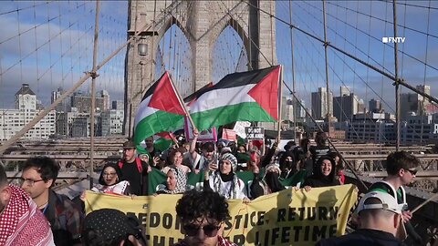 Protesters Shut Down Brooklyn Bridge on 'Nakba'