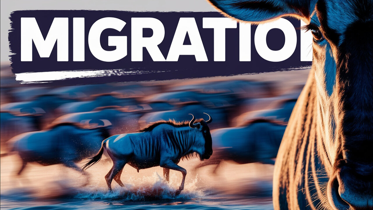 The Chaos and Scuffle in a Wildebeest Migration