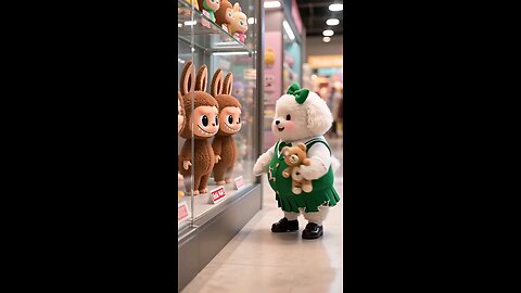 How cute the dog that likes labubu is!