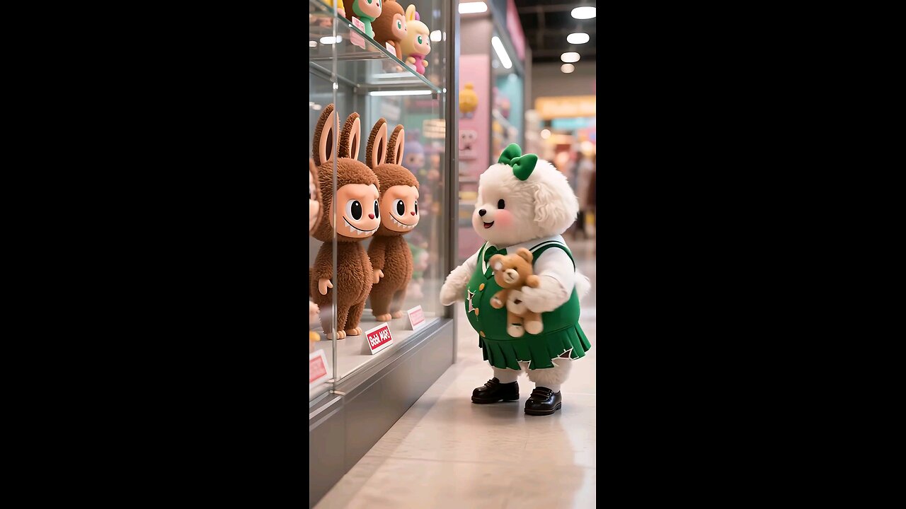 How cute the dog that likes labubu is!