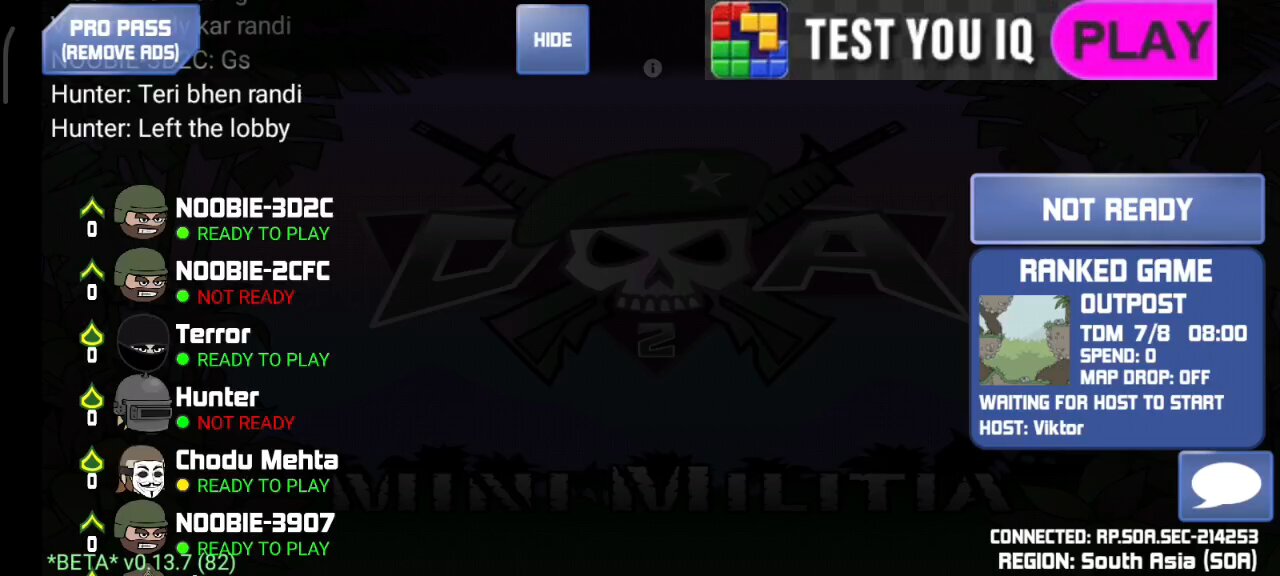 Mini militia challenge with pro player
