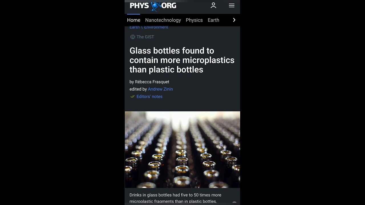 Glass bottles have more microplastics than plastic bottles?