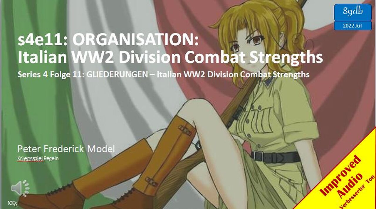 s4e11: ORGANISATION: Italian WW2 Division Combat Strengths