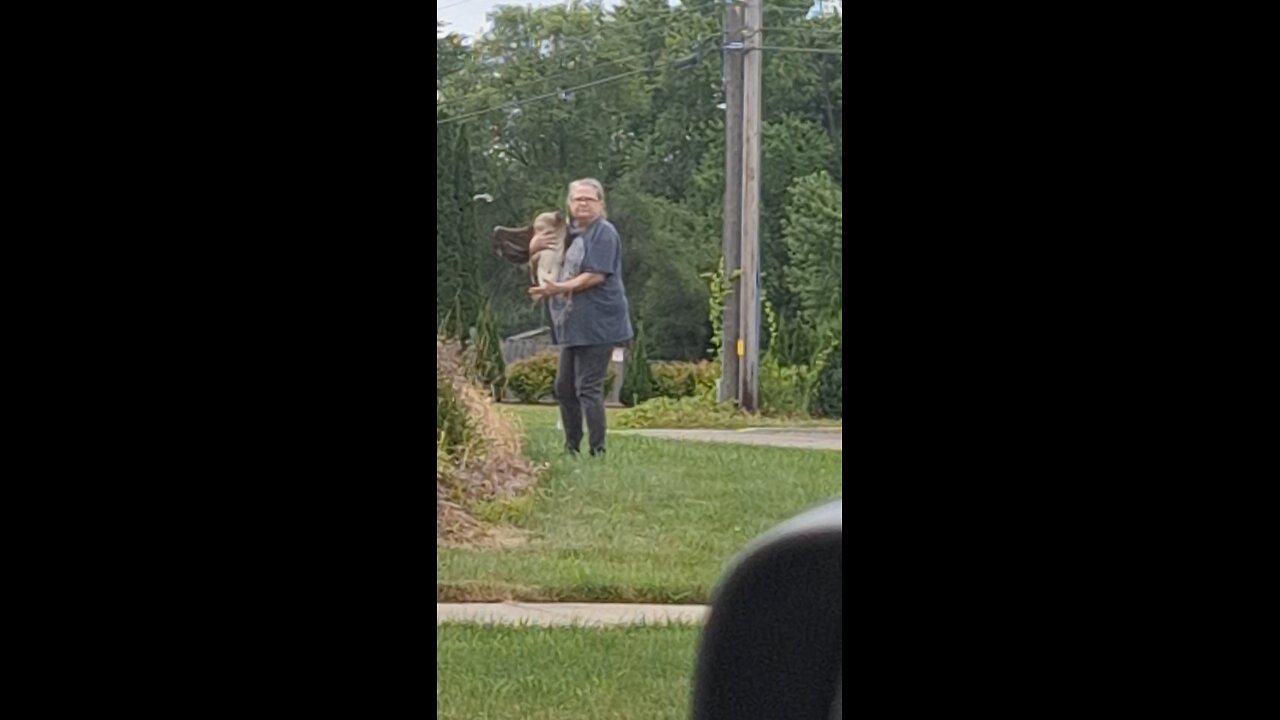 KRISTY CHARMS A GOOSE